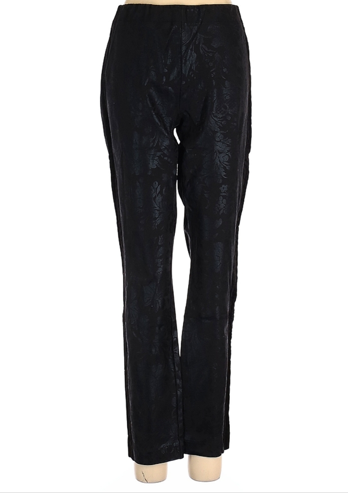 Anthropologie Floral Print Velvet side trim leggings sz 2